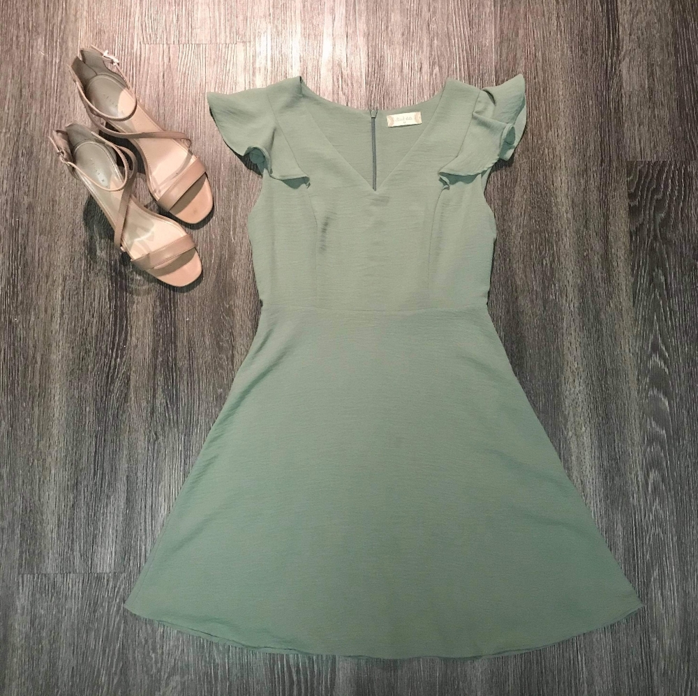 Altar'd State Olive Green Dress